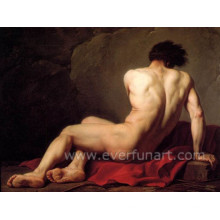 Pintura atractiva desnuda hecha a mano del arte de la pared de la alta calidad